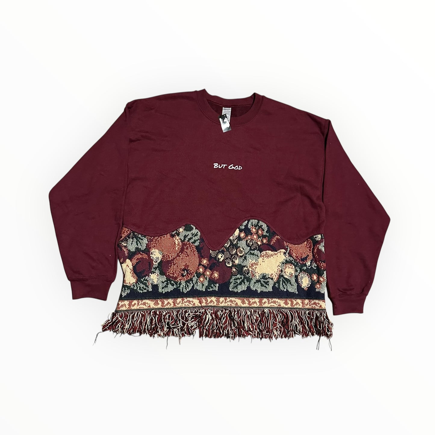 Maroon "But God" Crewneck Sweatshirt