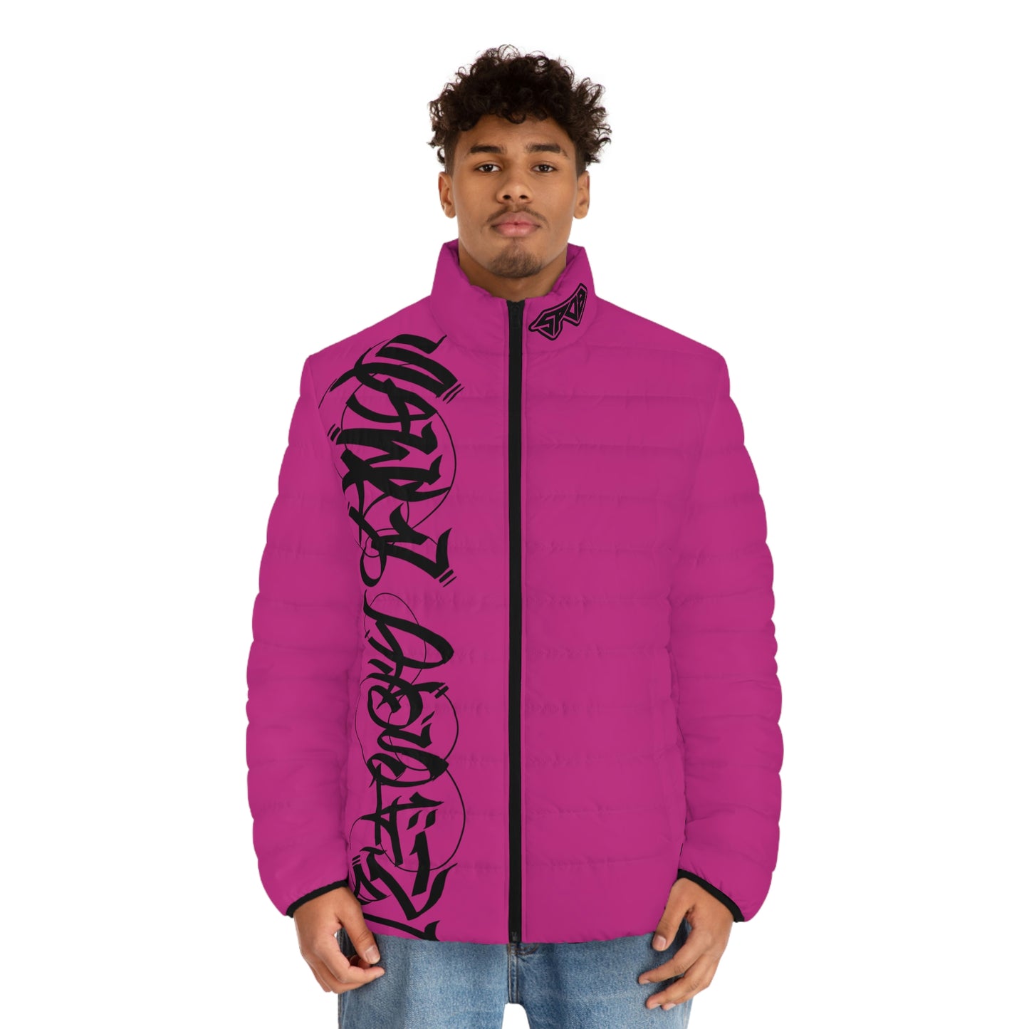 Pink Graffiti SPDB Men's Puffer