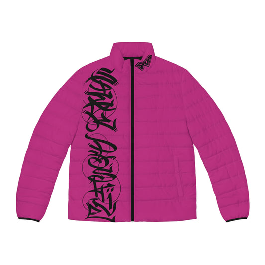 Pink Graffiti SPDB Men's Puffer