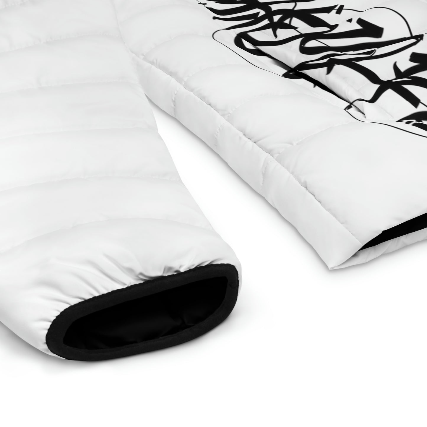White Graffiti SPDB Men's Puffer