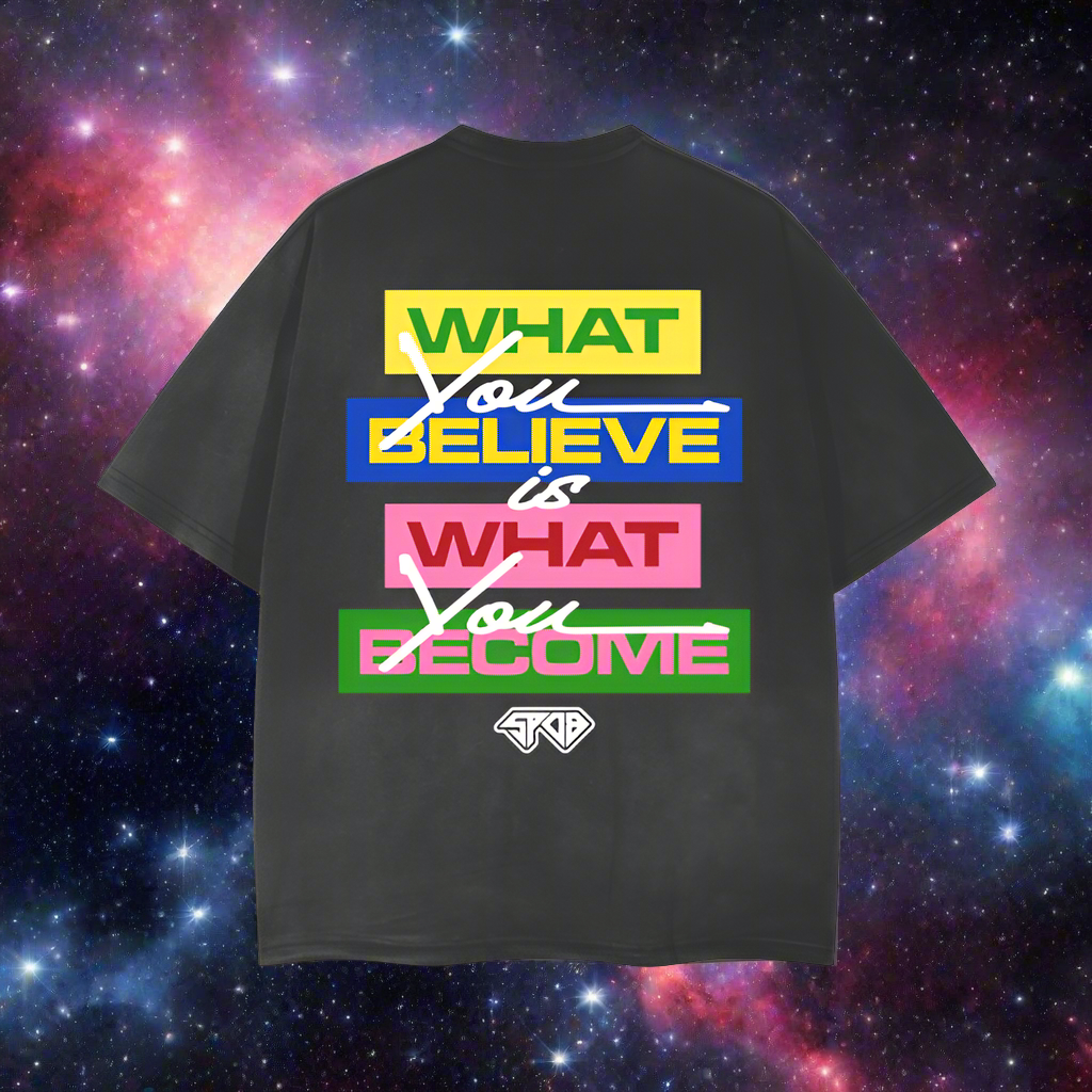 "Believe & Become" Vintage Wash Frayed T-Shirt