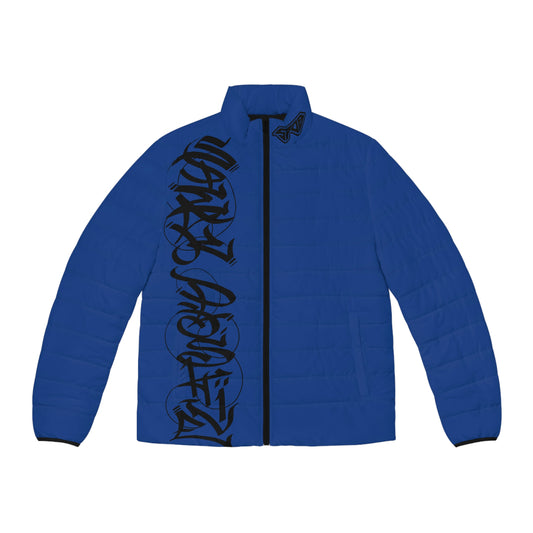 Blue Graffiti SPDB Men's Puffer