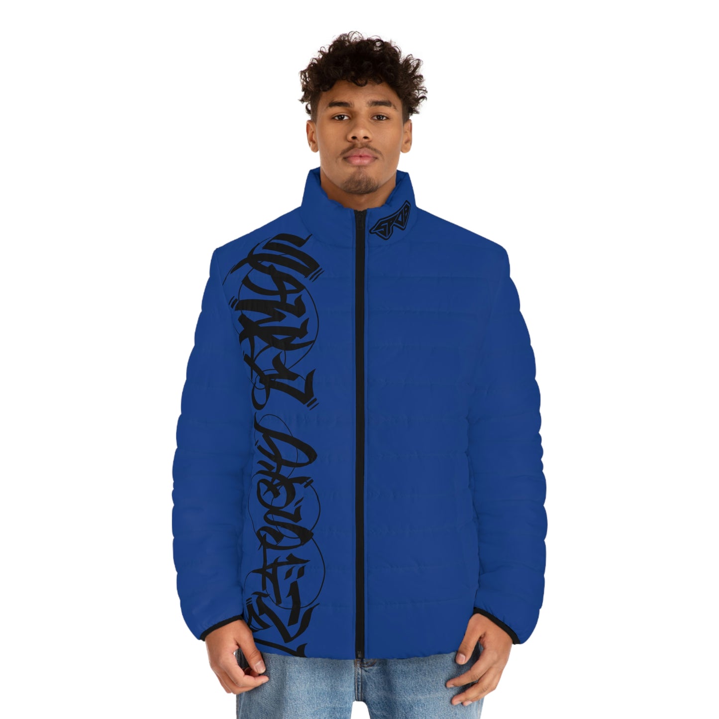 Blue Graffiti SPDB Men's Puffer